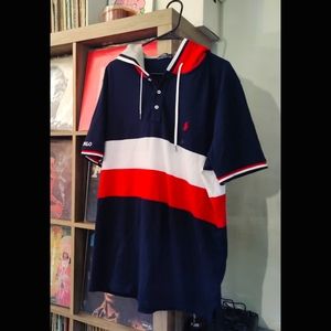 NWT Polo Ralph Lauren Men's XL Short Sleeve Hoodie Colorblock